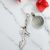 Personalised English Made Pewter Stiletto Shoe with Gems Keyring