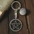 Personalised English Made Pewter Pentagram Keyring