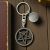 Personalised English Made Pewter Dark Pentagram Keyring