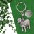 Personalised English Made Pewter Sheep Keyring