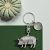 Personalised English Made Pewter Pig Keyring in Pouch