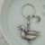 Personalised English Made Pewter Duck Keyring in a Pouch