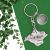 Personalisation English Made Pewter Isle of Wight Map Keyring