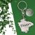 Personalised English Made Pewter Devon Map Keyring