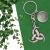 Personalised English Made Pewter Horns of Odin Keyring