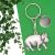 Personalised English Made Pewter Hippopotamus Keyring