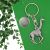Personalised English Made Pewter Giraffe Keyring