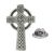 Celtic Cross English Made Pewter Lapel Pin Badge Presented in a box