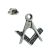 Masonic Regalia English Made Pewter Lapel Pin Badge