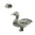Duck Bird English Made Pewter Lapel Pin Badge