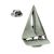 Yacht Sailing English Made Pewter Lapel Pin Badge