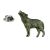 Wolf English Made Pewter Lapel Pin Badge