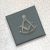 Masonic Square & Compass English Made Pewter Lapel Pin Badge in a Box