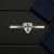 English Made Pewter Templar Shield Tie Bar Slide