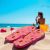 Pink Spot Lillies & Ice Creams Design Ladies Flip Flops