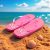 Personalised Initials Ladies Pink Flip Flops
