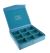 Faux blue Leather effect  Jewellery / Cufflink Multi unisex Case