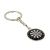 Dartboard Darts Player Design Silver Keyring (engravable)