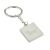 Engraved Dachshund Design Square Keyring