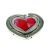 Heart Handbag Hanger with Geometric Red Heart Design, Presented with Organza Bag