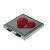 Geometric Red Heart on Spots Design Handbag Mirror
