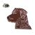Brown Labrador Dog Pets Head Metal Enamel Lapel Pin Badge