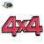 4 x 4  Off Road Vehicle Sign Metal Enamel Pin Badge