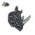 Rhino Safari Zoo Animal Metal and Enamel Lapel Pin Badge