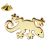 Golden Gecko Lizard Metal and Enamel Lapel Pin Badge