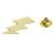 Gold Lightning Bolt Lapel Pin Badge