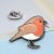 Red Breasted Robin Metal Enamelled Lapel Pin Badge