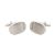 Rectangular Silver Brushed Cufflinks (22mm x 14mm engravable)