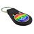 Ban the Bomb Sign Rainbow Design Keyring