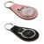 His & Hers Script Font Pink & Black Keyrings Set