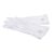 One Size Mens Plain White Cotton Gloves with Silver Masonic Design (Without G)