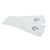 One Size White Cotton Gloves with Embroidered Silver Masonic Design (Without G)