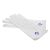 One Size Mens Plain White Cotton Gloves Blue Masonic Design (Without G)