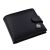 Black Leather Wallet with Black Masonic Coin Design (Silver with G)