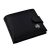 Black Leather Wallet with Black Masonic Coin Design (Silver No G)