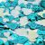 Aqua Blue & White Hearts Confetti