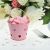 Pink Metal Favour Buckets with Love Hearts Design