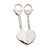 Silver Plated Joining Heart Keyring for Him and Her (engravable)