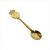 Gold Plated Crown Design Souvenir Spoon with Genuine Lucky Sixpence