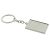Rhodium Plated Rectangle shaped recess Keyring (Engravable)