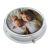 Bespoke Photo Image Rhodium Plated Round Pill Box