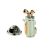 Two Tone Golf Bag & Clubs Lapel Pin Badge