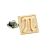 Rose Gold Pi Stamp Design Lapel Pin Badge