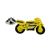 Yellow Sports Racing Motorbike Lapel Pin Badge