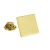 Plain Square Gold Plated lapel Pin Badge (engraving or doming available)