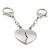 Polished Shiny Finish Joining Heart Keyring with Packaging Option (engravable)